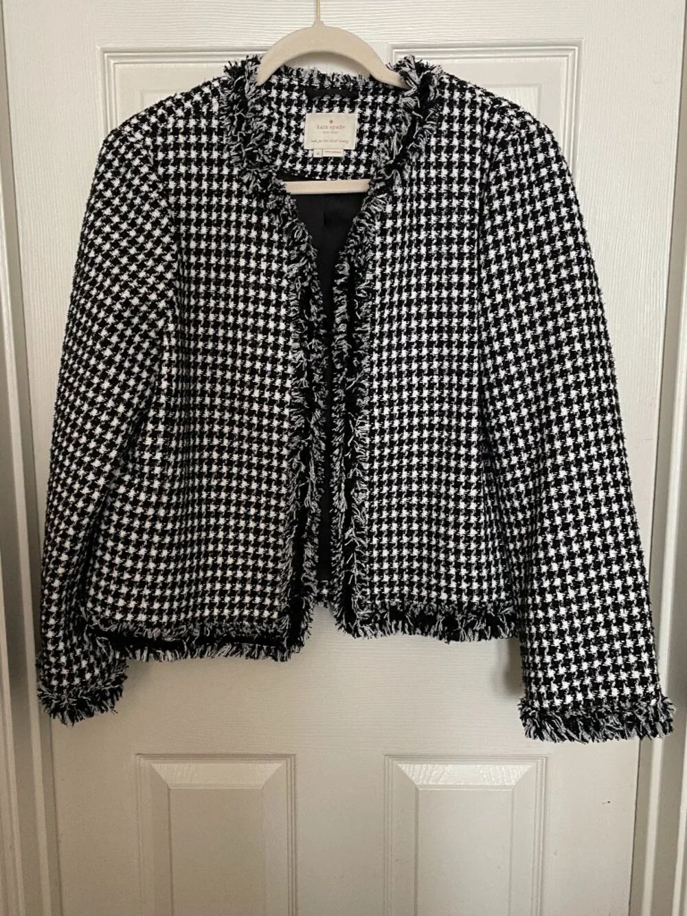 Kate Spade Houndstooth Tweed Jacket